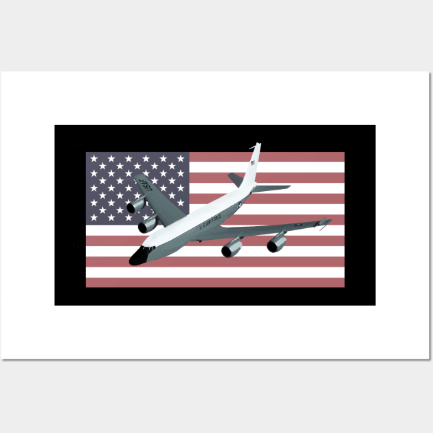 RC-135 Rivet Joint Airseeker Spy Plane Airplane Wall Art by Dirty Custard Designs 